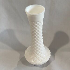 Vintage White Milk Glass Bud Vase